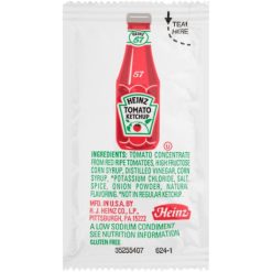 Heinz Ketchup Low Sodium, 9 Gram, 1000 Per Case | SKU: 593893 | UPC: 013000565004