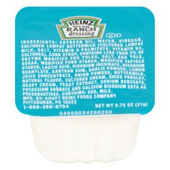 Heinz Buttermilk Ranch Dunk Cup Dressing, 0.75 Ounce, 100 Per Case | SKU: 366463 | UPC: 013000714808