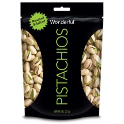 Wonderful Pistachios Roasted & Salted, 8 Ounces, 10 per case | SKU: 665696 | UPC: 014113911955