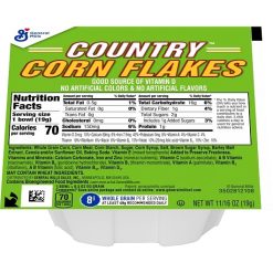 Country Corn Flakes Cereal, 0.69 Ounce, 96 Per Case | SKU: 396304 | UPC: 016000119680