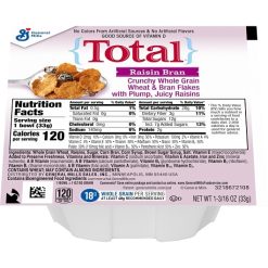 Total Raisin Bran Cereal, 1.19 Ounce, 96 Per Case | SKU: 412805 | UPC: 016000123922
