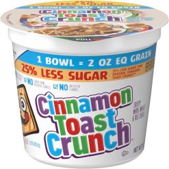 Cinnamon Toast Crunch 25% Less Sugar Cereal Single Serve, 2 Ounce, 60 Per Case | SKU: 691175 | UPC: 016000148864