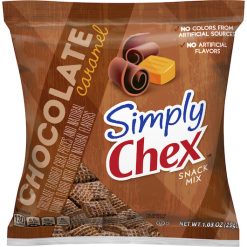 Chex Mix Simply Chex Snack Mix Chocolate Caramel, 1.03 Ounces, 60 Per Case | SKU: 576239 | UPC: 016000319332
