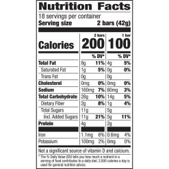 Nature Valley Double Peanut Butter Snack Bar, 1.49 Ounce, 18 Per Box, 6 Per Case | SKU: 455642 | UPC: 016000335509