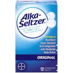 Alka-Seltzer Original Effervescent With Aspirin, 12 Piece, 6 Per Pack, 8 Per Case | SKU: 623934 | GTIN: 10016500040191