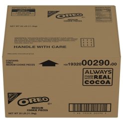 Oreo Medium Cookie Pieces, 25 Pound | SKU: 790571 | UPC: 019320002908