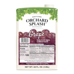 Orchard Splash Grape Juice, 46 Ounces, 12 Per Case | SKU: 363082 | UPC: 020529460307