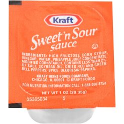 Kraft Sweet n Sour Sauce, 1 ounce, 100 per case | SKU: 377686 | UPC: 021000672127