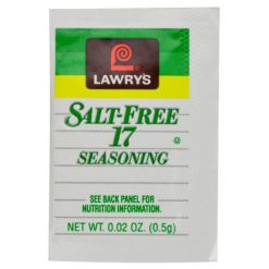 Lawrys Salt Free 17 Seasoning, 0.02 Ounce, 500 Per Case | SKU: 285526 | UPC: 021500975926
