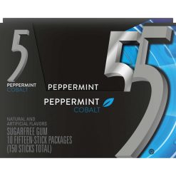 Five Cobalt Gum, 15 Piece, 10 Per Box, 12 Per Case | SKU: 473642 | UPC: 022000212658