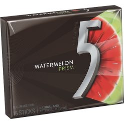 Five Watermelon Prism Gum, 15 Piece, 10 Per Pack, 12 Per Case | SKU: 524058 | UPC: 022000234360