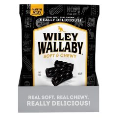 Wiley Wallaby Classic Black Licorice, 4 Ounce, 12 Per Case | SKU: 755516 | UPC: 002222420099