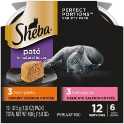 Sheba Perfect Portions In Natural Juices Mixed Cat Food, 2.64 Ounce, 6 per case | SKU: 648530 | UPC: 023100120348