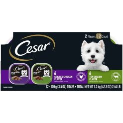 Cesar Variety Pack Dog Food Beef & Poultry, 2.65 Pound, 2 Per Case | SKU: 554261 | UPC: 023100702964