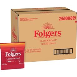 Folgers Caffeinated Regular Classic Roast Coffee, 0.9 Ounce, 150 Per Case | SKU: 363442 | UPC: 025500060996