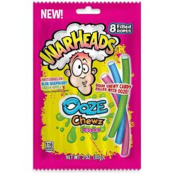 Warheads Ooze Chewz Ropes Candy, 3 Ounce, 12 Per Case | SKU: 726807 | UPC: 032134212943