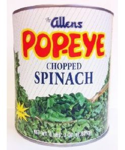 Allens Popeye Chopped Spinach, 99 Ounce, 6 Per Case | SKU: 639657 | UPC: 034700052137 | GTIN: 10034700052134