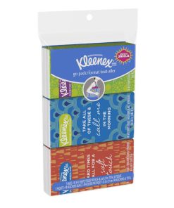 Kleenex Facial Tissue 3 Pocket Pack, 30 Count, 36 Per Case | SKU: 558691 | UPC: 036000119763