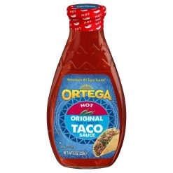 Ortega Hot Taco Sauce Bottle, 8 Ounce, 12 Per Case | SKU: 347521 | UPC: 039000008914