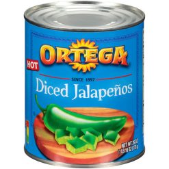 Ortega Diced Jalapeno Peppers, 26 Ounces, 12 Per Case | SKU: 347502 | UPC: 039000013376
