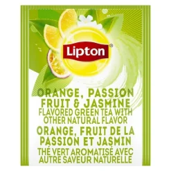 Lipton Hot Green With Orange, Passion Fruit And Jasmine Tea Bags, 28 Count, 6 Per Case | SKU: 351179 | UPC: 041000102523