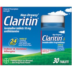 Claritin 24 Hour Non-Drowsy Allergy Relief Tablets, 30 Piece, 6 Per Pack, 6 Per Case | SKU: 744032