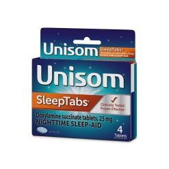 Unisom Sleep-Aid Tablets, 4 Count, 3 Per Pack, 8 Per Case | SKU: 813601
