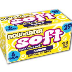 Now & Later Soft Banana Chews, 0.93 Ounce, 24 Per Box, 12 Per Case | SKU: 583946 | UPC: 041420518973