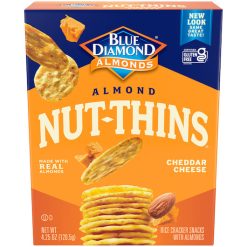 Blue Diamond Cheddar Cheese Nut Thins Cracker, 4.25 Ounce, 12 per case | SKU: 637007 | UPC: 041570054017