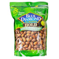 Blue Diamond Wasabi and Soy Sauce Flavored Almond Nuts, 16 Ounce Resealable Bag -- 6 per case | SKU: 636984 | UPC: 041570055373