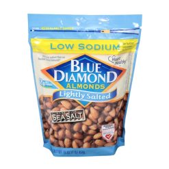 Blue Diamond Almonds Lightly Salted Low Sodium, 16 Ounces, 6 per case | SKU: 637013 | UPC: 041570057254