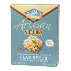 Blue Diamond Almonds Nut-Thins Crackers, Flax Seed, 4.25 Ounce, 12 Per Case | SKU: 637037 | UPC: 041570109083