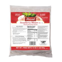 Royal Strawberry Mousse Mix, 16 Ounces, 6 Per Case | SKU: 661733 | UPC: 041617480113