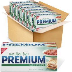 Premium Nabisco Unsalted Saltine Crackers, 16 Ounces, 12 Per Case | SKU: 422625 | UPC: 044000000554