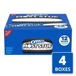 Oreo The Most Stuf Single Serve Chocolate Sandwich Cookie, 3 Ounce, 12 Per Box, 4 Per Case | SKU: 708432 | UPC: 044000060084
