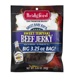 Bridgford Sweet Baby Ray s Teriyaki Beef Jerky, 3.25 Ounce, 12 Per Case | SKU: 754847 | UPC: 047500016599