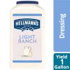 Hellmann s Light Ranch Dressing, 1 Gallon, 4 Per Case | SKU: 554469 | UPC: 048001203501