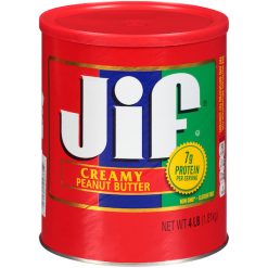 Jif Creamy Peanut Butter Can, 4 Pounds, 6 Per Case | SKU: 610286 | UPC: 051500243312