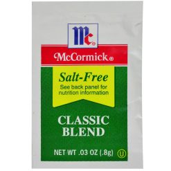 Mccormick Classic Blend Salt Free, 0.88 Gram, 300 Per Box, 1 Per Case | SKU: 509422 | UPC: 052100318547