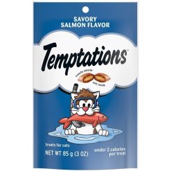 Whiskas Temptations Cat Food Savoury Salmon Dry Bag, 3 Ounce, 12 Per Case | SKU: 530020 | UPC: 058496723040