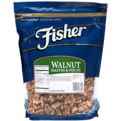 Fisher Walnut Halves And Pieces, 32 Ounce, 3 Per Case | SKU: 502746 | UPC: 070690188609