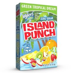 Wylers Light Island Punch Green Tropical Dream Drink Mix Singles To Go, 10 Count, 12 Per Case | SKU: 719952 | UPC: 072392344338