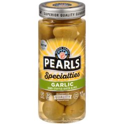 Pearls Garlic Stuffed Queen Olives, 7 Ounce, 6 Per Case | SKU: 680036 | UPC: 072999258038