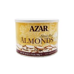 Azar Natural Sliced Almond, 1.75 Pounds, 6 Per Case | SKU: 336975 | UPC: 076500700252 | GTIN: 10076500700259