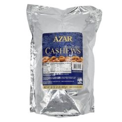 Azar Whole Oil Roasted Salted Cashew, 2 Pounds, 3 Per Case | SKU: 337051 | UPC: 076500711302 | GTIN: 10076500711309