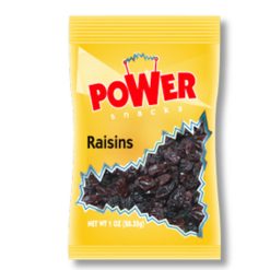 Power Snacks Raisin Thompson Seedless, 1 Ounces, 150 Per Case | SKU: 410224 | UPC: 076500802468