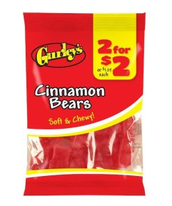 2 For $2 Cinnamon Bears Gummy Bears, 4 Ounce, 12 Per Case | SKU: 734645 | UPC: 077449505953 | GTIN: 10077449505950