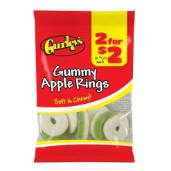 2 For $2 Soft and Chewy Apple Rings Gummy Candy, 3.25 Ounce, 12 Per Case | SKU: 734669 | UPC: 077449506028 | GTIN: 10077449506025