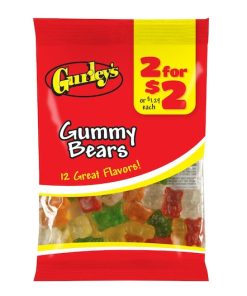 2 For $2 Gummy Bears, 4.25 Each, 12 Per Case | SKU: 734670 | UPC: 077449506035 | GTIN: 10077449506032