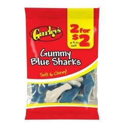 2 For $2 Soft and Chewy Blue Sharks Gummy Candy, 3.5 Each, 12 Per Case | SKU: 734671 | UPC: 077449506042 | GTIN: 10077449506049